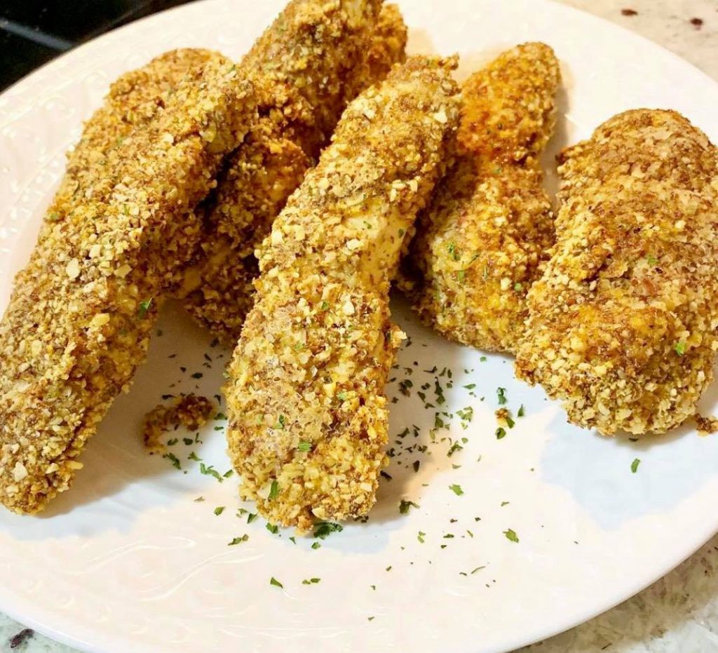 Baked Almond Crusted Chicken Tenders Fink Fitness